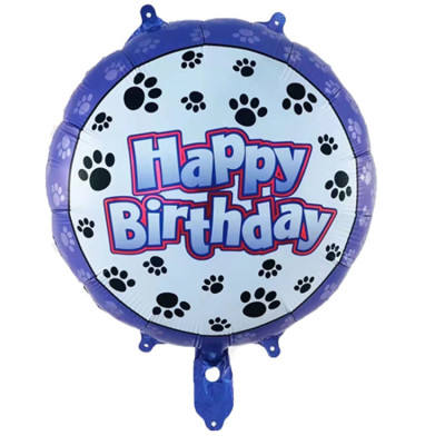 Повітряна фольгована куля "Happy Birthday" лапки (Китай)