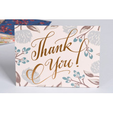 Міні листівка з тисненням "Thank you" 10,5х14 см