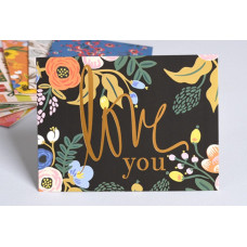 Міні листівка з тисненням "Love you" 10,5х14 см