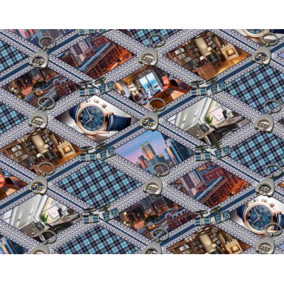 Подарочная бумага для упаковки  "Мужские аксессуары", 5 шт/уп