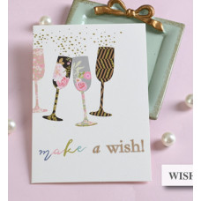 Міні листівка з глітером "Make wish" 9,5х14 см