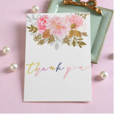 Міні листівка з глітером "Thank you" 9,5х14 см
