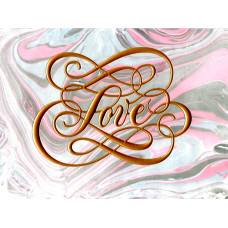 Міні листівка з тисненням "Love" 10,5х14 см