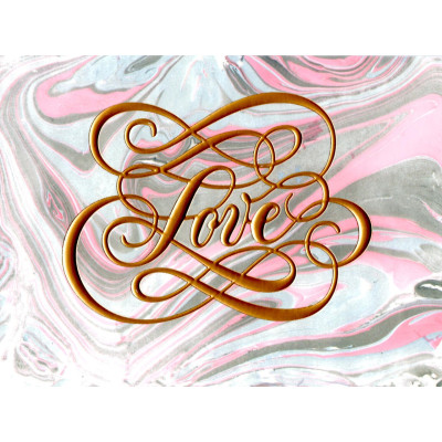 Міні листівка з тисненням "Love" 10,5х14 см
