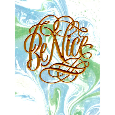 Міні листівка з тисненням "Be Nice" 10,5х14 см