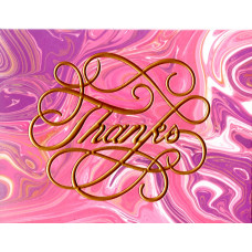 Міні листівка з тисненням "Thanks" 10,5х14 см