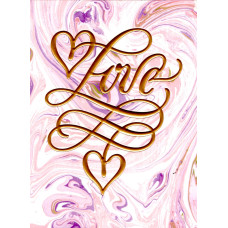 Міні листівка з тисненням "Love" 10,5х14 см