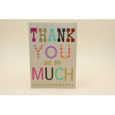 Міні листівка з глітером "thank you so so much" 10,5х15 см