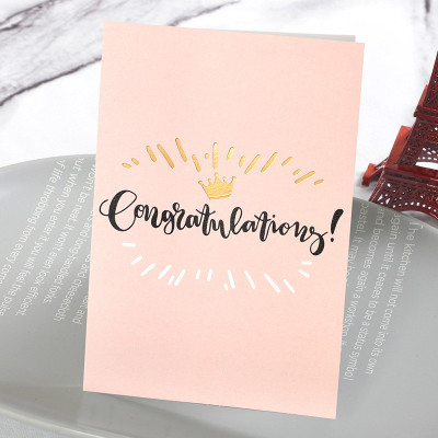 Міні листівка з тисненням "Сongratulations!" 9,5х14 см