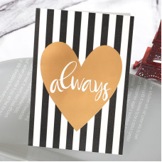 Міні листівка з тисненням "Always" 9,5х14 см