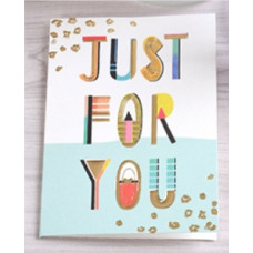 Міні листівка з тисненням "Just for you" 8,5х12,5 см