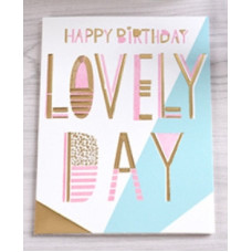 Міні листівка  з тисненням "Lovely day" 8,5х12,5 см