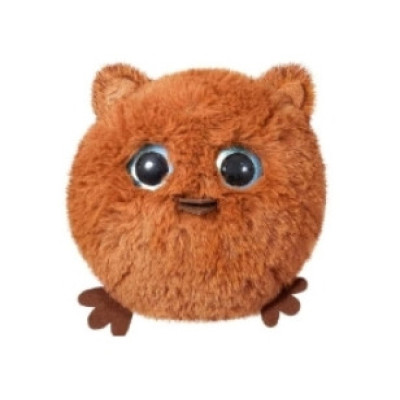 Мягкая игрушка Сова пухнастик коричневая, 10 см