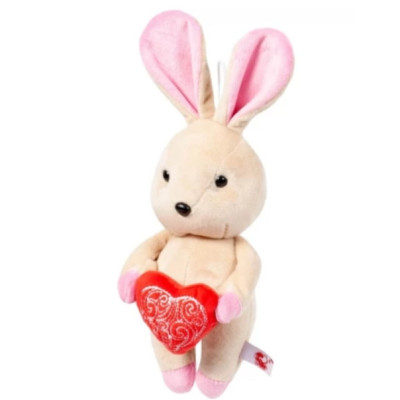 М'яка іграшка Зайчик Bunny кремовий, 21 см