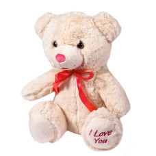 М'яка іграшка Ведмежатко I Love You бежевий, 28 см