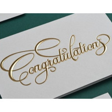 Открытка с тиснением "Congratulations" 10х15 см