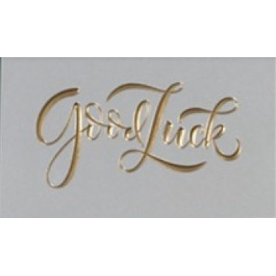 Открытка с тиснением "Good Luck" 10х15 см