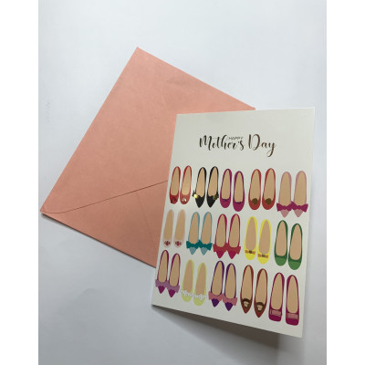 Открытка с тиснением "Happy Mother's day" 10,5х15 см
