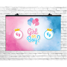 Плакат для свята Boy or Girl, 75х120 см