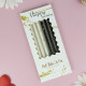 Свічки білі та чорні з бризками золота в коробці, 6 штук