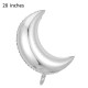 Фольгированный шар луна серебряная 28" (71 см) (Китай)