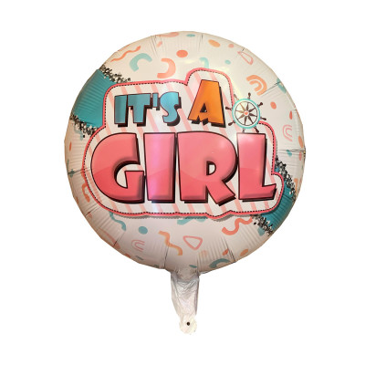 Куля фольгована кругла It's a Girl (Китай)