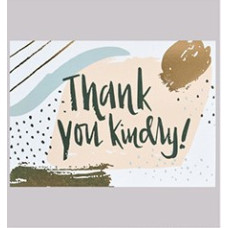 Міні листівка з тисненням Thanks you kindly 9х13 см