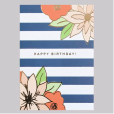 Міні листівка з тисненням Happy birthday 9х13 см