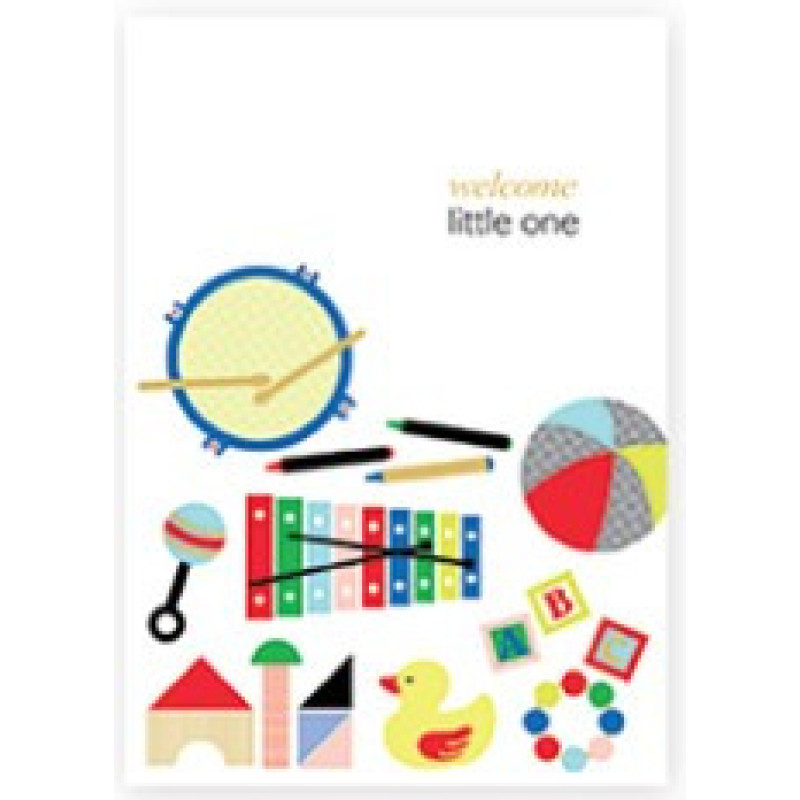 Открытка Welcome little one игрушки 10,5х15 см