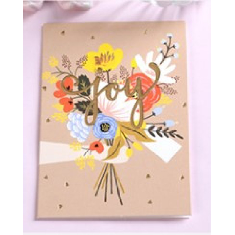 Міні листівка з тисненням Joy 8,5х12,5 см