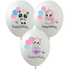 Повітряні кулі Happy Birthday Kids, 12" (100 шт)  ТМ Show