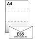 Конверт почтовый зелёный E65/DL (110х220 мм)