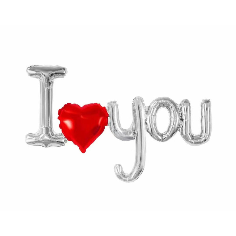 Фольгированный шар I love you 54х97 см (Китай) в упаковке