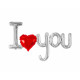 Фольгированный шар I love you 54х97 см (Китай) в упаковке