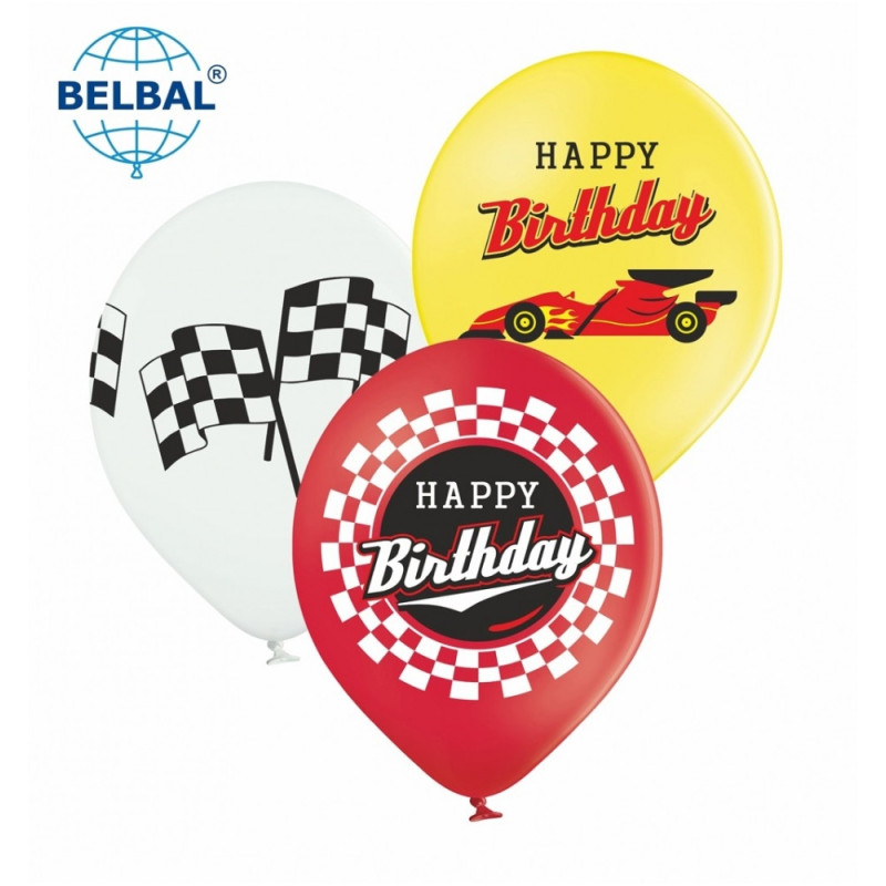 Повітряні кулі Happy Birthday формула-1, 25 шт./пач. ТМ Sharoff