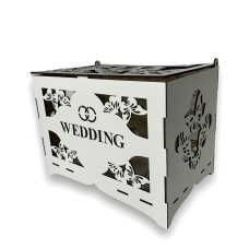 Весільна скринька  для грошей Wedding, з дерева (24х15,5х18 см)