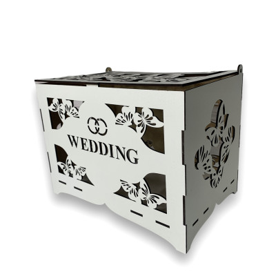 Весільна скринька  для грошей Wedding, з дерева (24х15,5х18 см)
