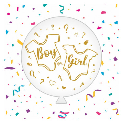 Повітряна куля даблстаф "Boy or Girl" з цв. 30" (80 см) в упаковці ТМ Sharoff
