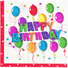 Серветки святкові "Happy Birthday"