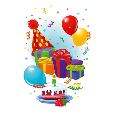 Пакети для подарунків "Happy Birthday" 16 х 27 см