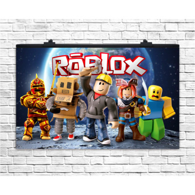 Плакат для праздника Roblox 75х120 см