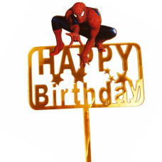 Топер у торт Happy Birthday Людина Павук