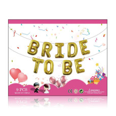 Фольговані літери золоті BRIDE TO BE, 40 см в упаковці