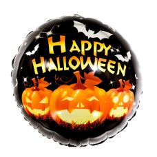 Фольгована куля Happy Halloween гарбузи (Китай)
