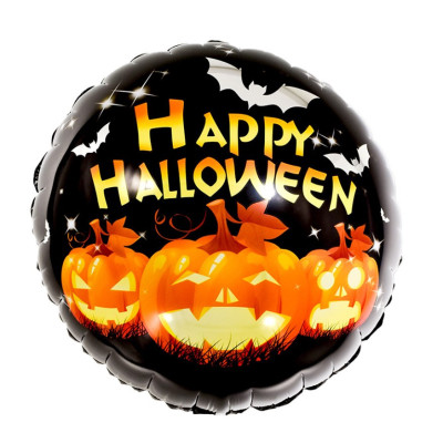 Фольгована куля Happy Halloween гарбузи (Китай)