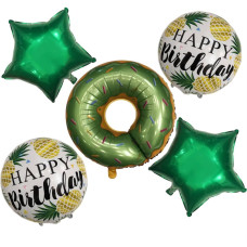 Набір фольгованих куль Happy Birthday, 5 шт