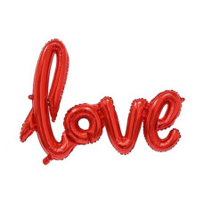 Фольгована міні-куля LOVE червона 54х38 см (Китай)