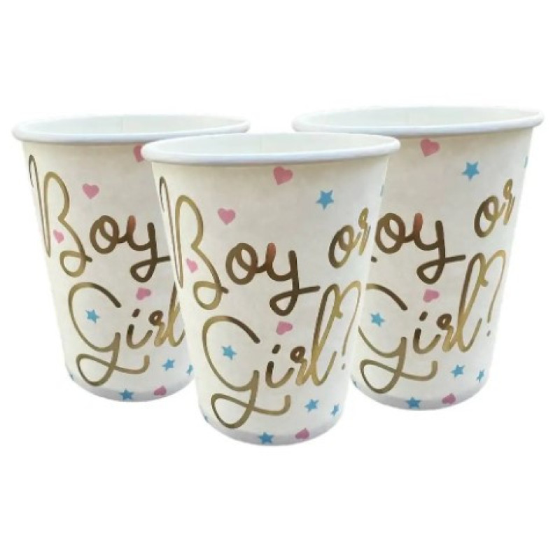 Склянки одноразові паперові " Boy or Girl" 10 шт./пач.