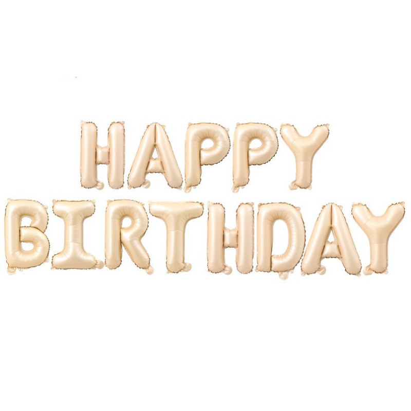 Фольговані літери карамель HAPPY BIRTHDAY, 40 см