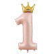 Фольгована цифра 1 Princess 120х50 см у пакованні